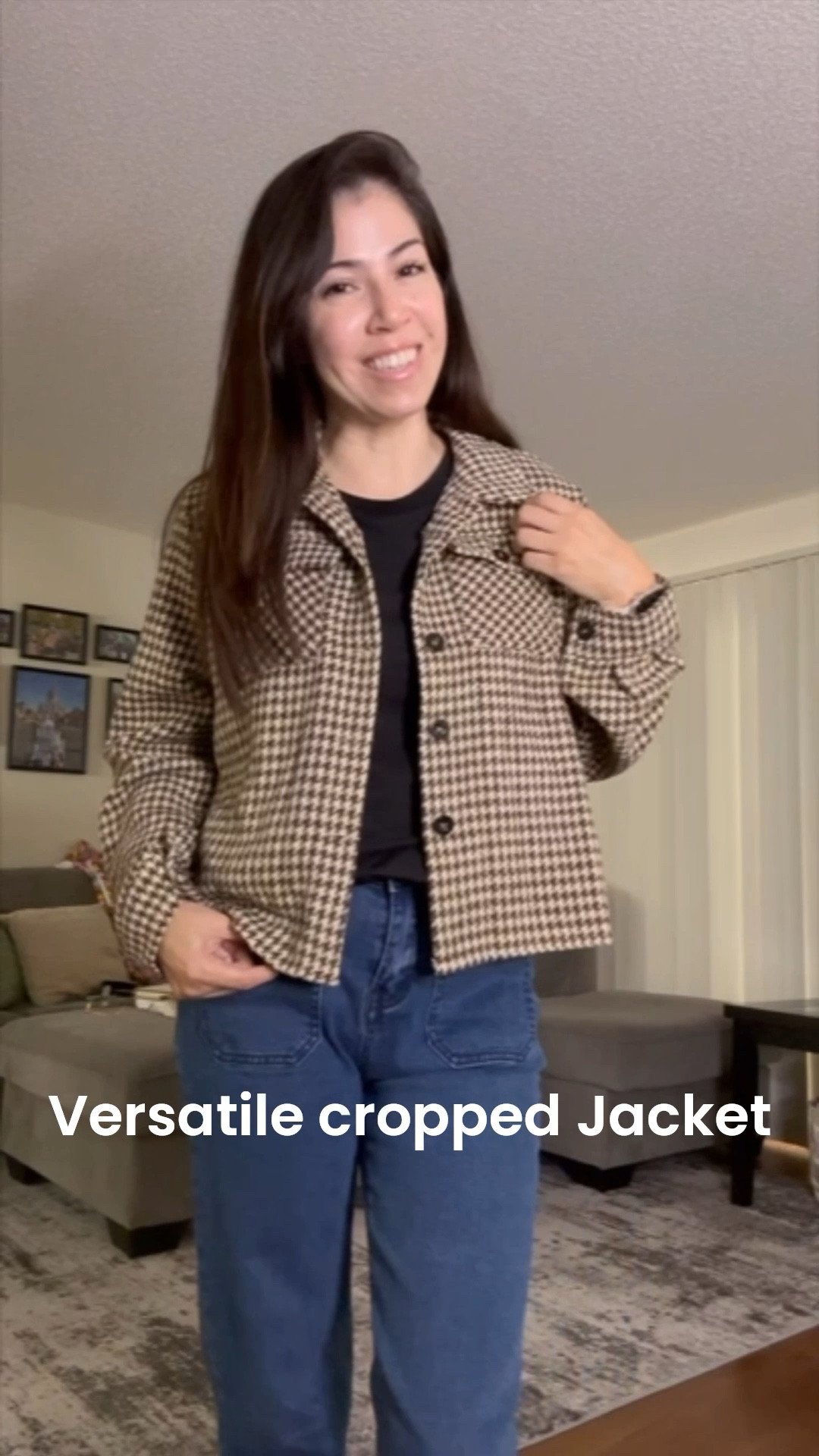 Versatile cropped jacket perfect for fall. Great for an outing or work. 

Wearing a small.

#croppedjacket

#LTKFindsUnder50 #LTKSeasonal #LTKOver40
