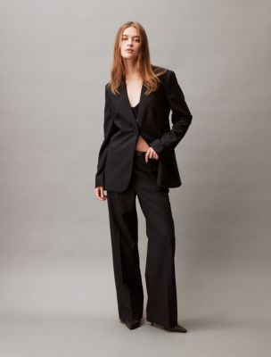 Refined Stretch Wide Leg Trouser | Calvin Klein | Calvin Klein (US)