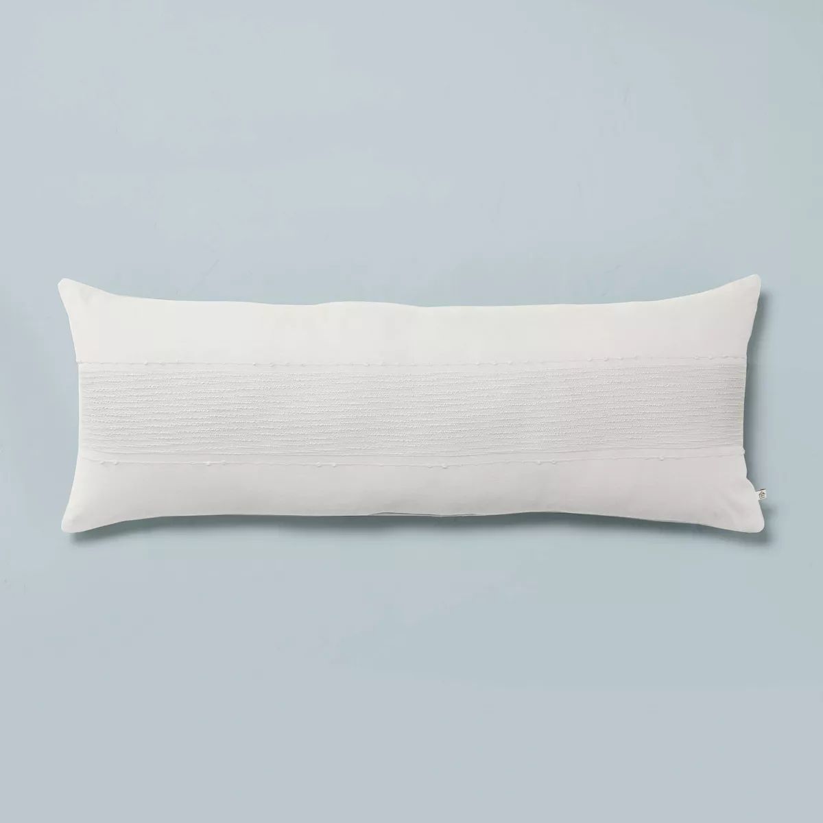 16"x42" Slub Center Stripe Oversized Lumbar Bed Pillow Sour Cream - Hearth & Hand™ with Magnoli... | Target