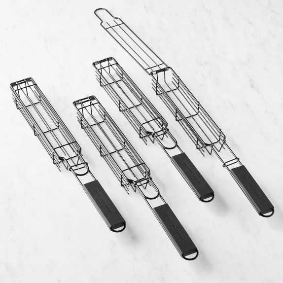 Williams Sonoma Outdoor Nonstick Kabob Basket Set of Four | Williams-Sonoma