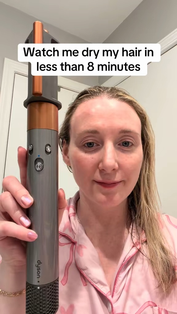 My Dyson hair dryer is still the best purchase I’ve ever made. Less than 10 minutes to dry and style my hair. #dyson #airwrap #dysonhair #easyhair 

#LTKBeauty #LTKgrwm #LTKselfcare