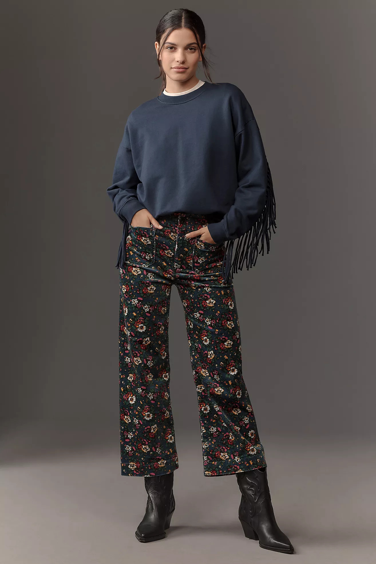 The Colette Cropped Wide-Leg Pants by Maeve: Corduroy Edition | Anthropologie (US)
