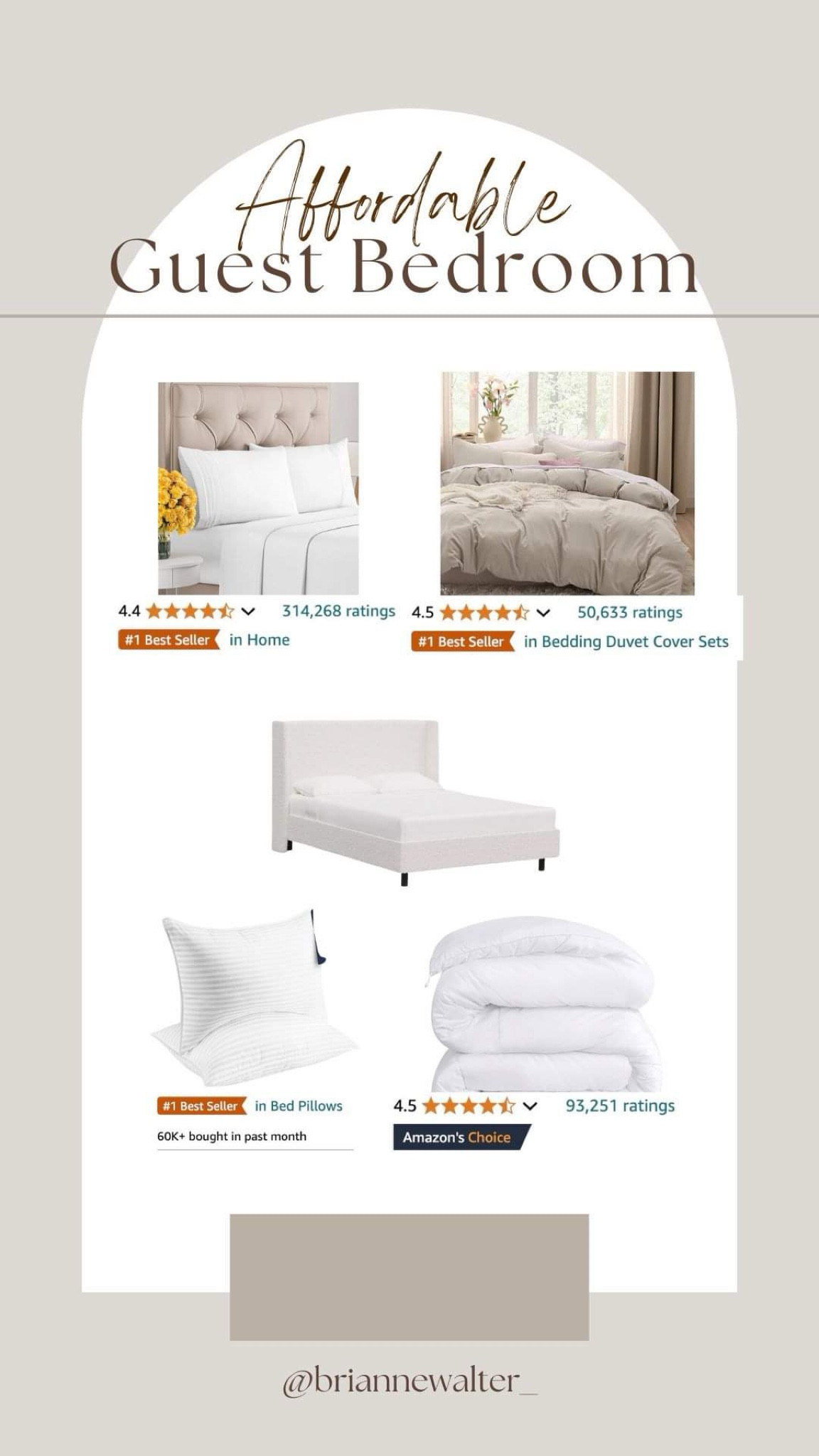 Affordable Guest Bedroom Makeover Inspo

Here is a sneak peak of our guest bedroom! I couldn’t wait to share the details - arriving on Thursday! It’s ALL on sale and super affordable if you’re on the hunt to refresh your bedding! Whether it’s for your primary or guest bedroom - Amazon has you covered! And this boucle bed from target is incredible (little bit of a splurge!) but when your bedding is this affordable you can afford the extra on the bed frame! 


Boujee on a budget, affordable finds, Amazon prime, sale, under $100 bedding refresh, boujie on a budget, black arch mirror, boucle bed, queen bed, king bed, white sheets, neutral bedding, viral Beckham pillows

#LTKHome #LTKFindsUnder50 #LTKSaleAlert