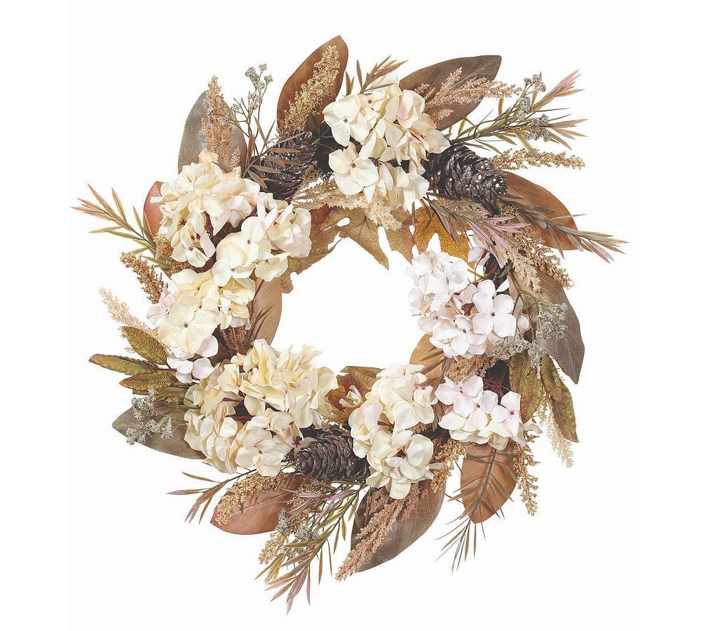 Faux Hydrangea Leaf Wreath | Pottery Barn (US)