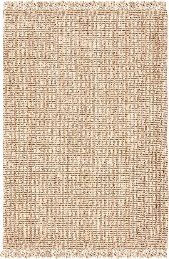 SAFAVIEH Natural Fiber Collection 2' x 3' Natural NF809A Handmade Woven Fringe Jute Entryway Livi... | Amazon (US)