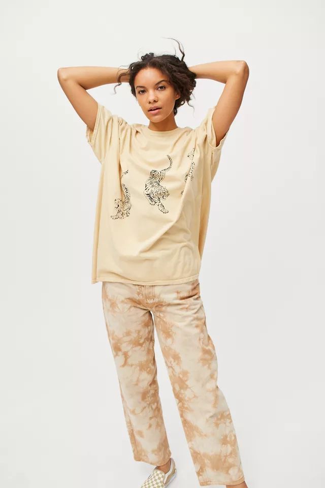 Project Social T Tiger Overdyed T-Shirt Dress | Urban Outfitters (US and RoW)