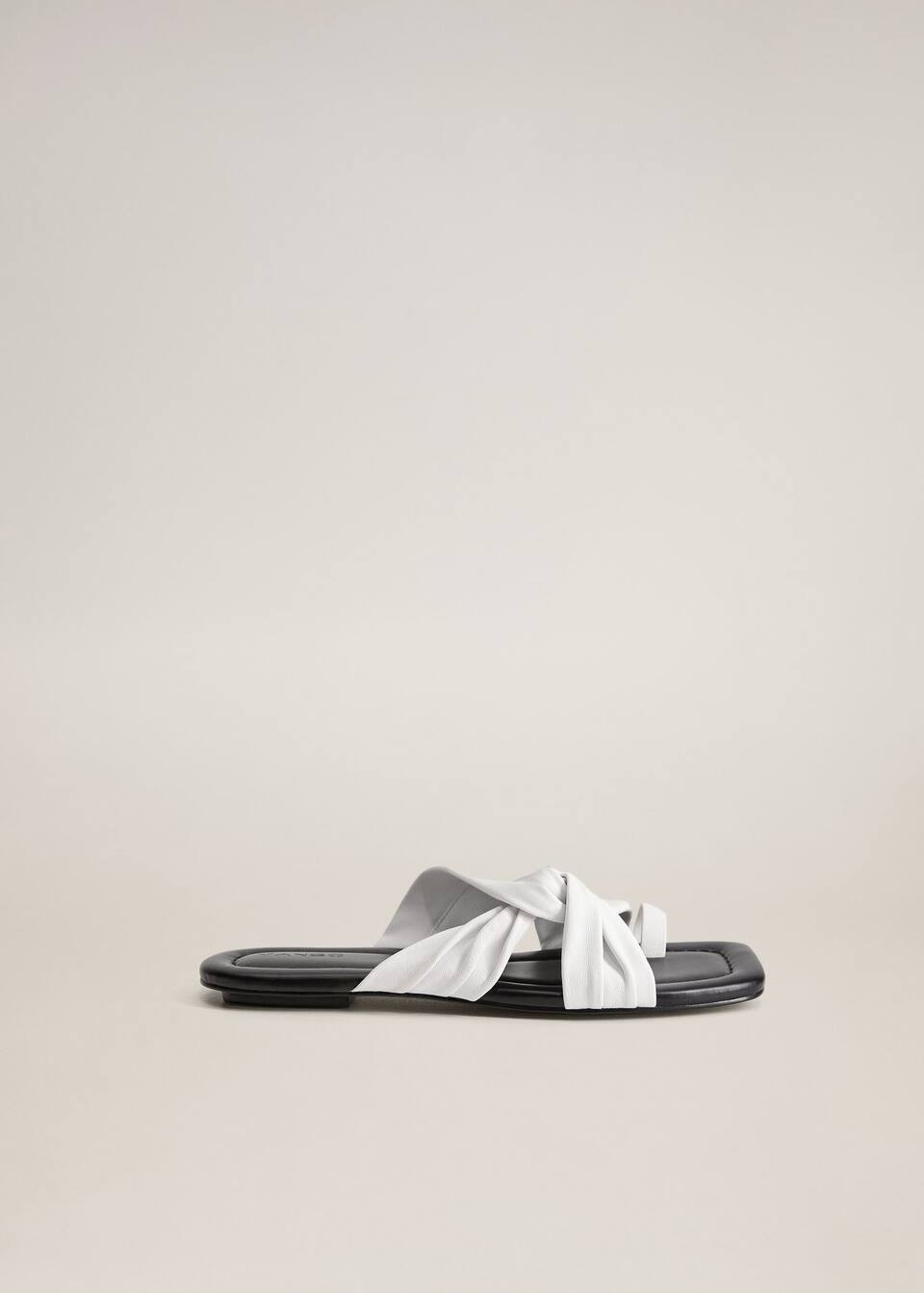 Knots leather sandals | MANGO (US)