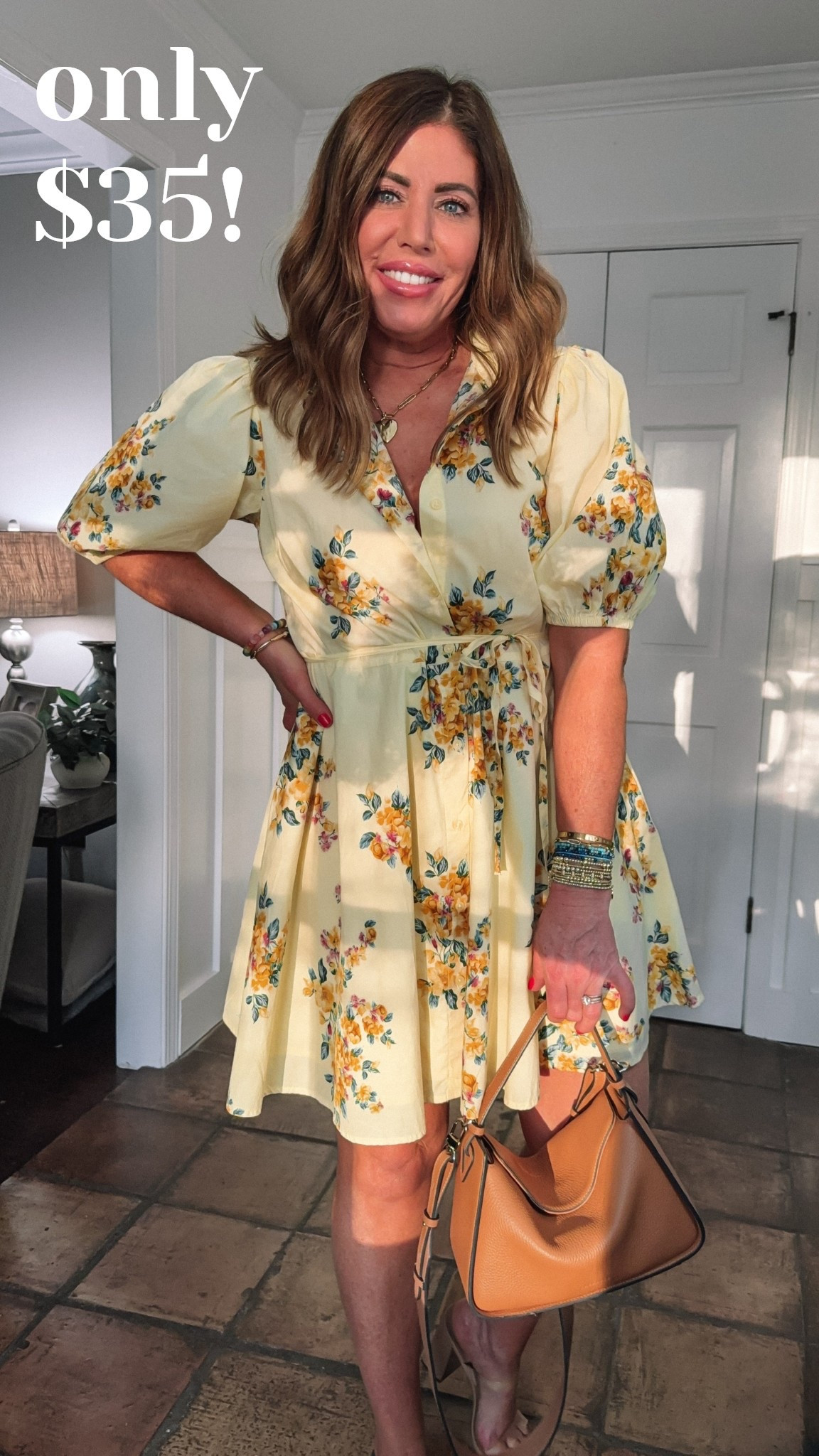 Still can't believe this fully lined beautiful dress is only $35! It has a button front, elastic elbow length sleeves and pockets. 💛

#LTKOver40 #LTKMidsize #LTKgrwm