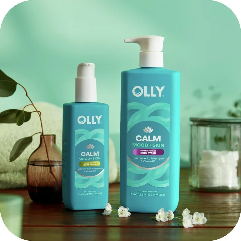 OLLY Calm Body Wash Repairs Skin Barrier & Soothe Stress Eucalyptus Amber, 17 oz | Walmart (US)