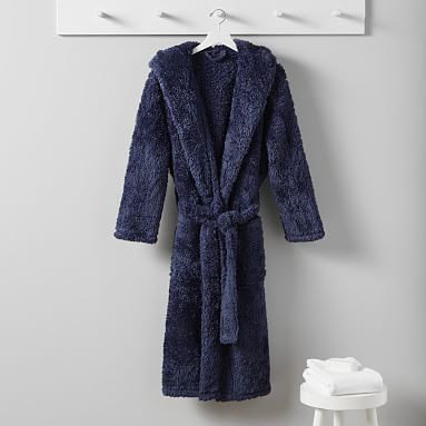 Recycled Cozy Sherpa Robe - Classic Navy | Pottery Barn Teen | Pottery Barn Teen