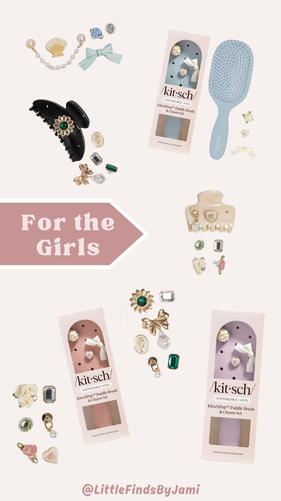 Teen tween girl gift. Kitsch hair brush charms and accessories. Claw clips. Gift for her. Girl mom. Girls night. Fun activity. Amazon finds

#LTKKids #LTKmomlife #LTKgrwm