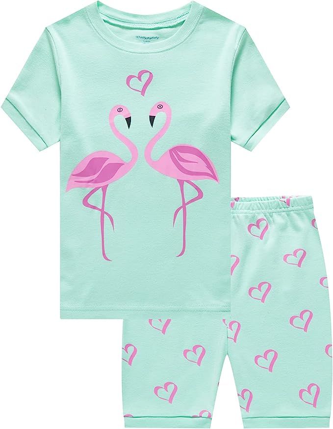 Popshion Little Girls Pajamas Summer Short Sets Mermaid Sleepwear 100% Cotton Toddler Pjs Clothes... | Amazon (US)