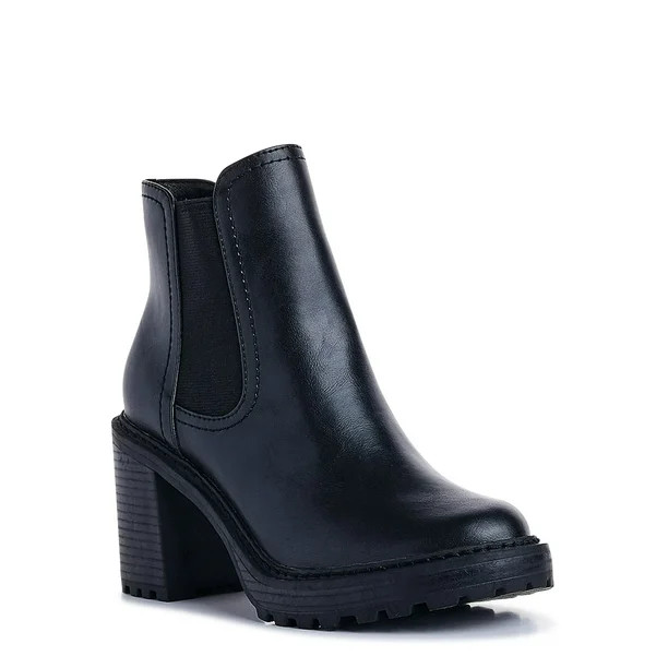 Madden NYC Women's Lug Sole Nappa Chelsea Boots - Walmart.com | Walmart (US)