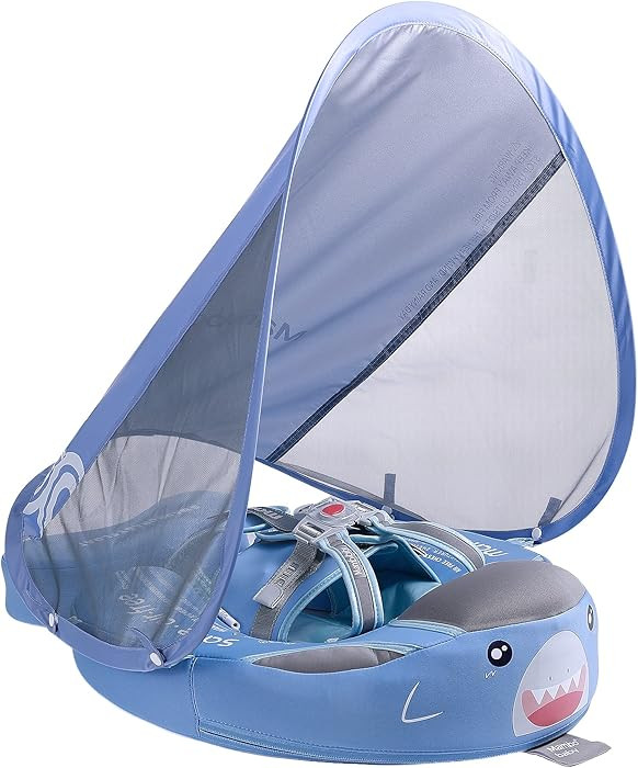 Mambobaby Float Baby Shark Swim Float with Canopy, Non-Inflatable Solid Baby Float, Upgrade Soft ... | Amazon (US)
