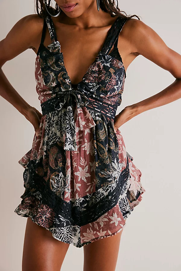 Bali-Oletta Romper by Free People, Black Combo, M | Free People (Global - UK&FR Excluded)