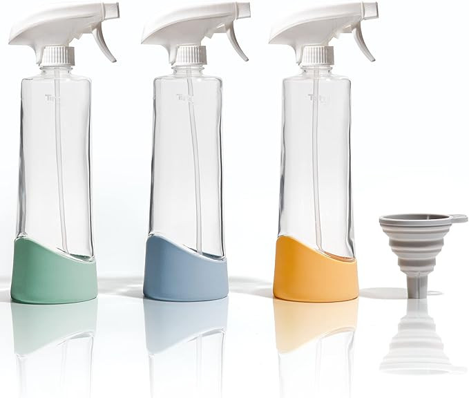 Tirtyl 16oz Spray Bottle Dispensers with Silicone Sleeve - Includes Funnel - Extra Durable Spray ... | Amazon (US)