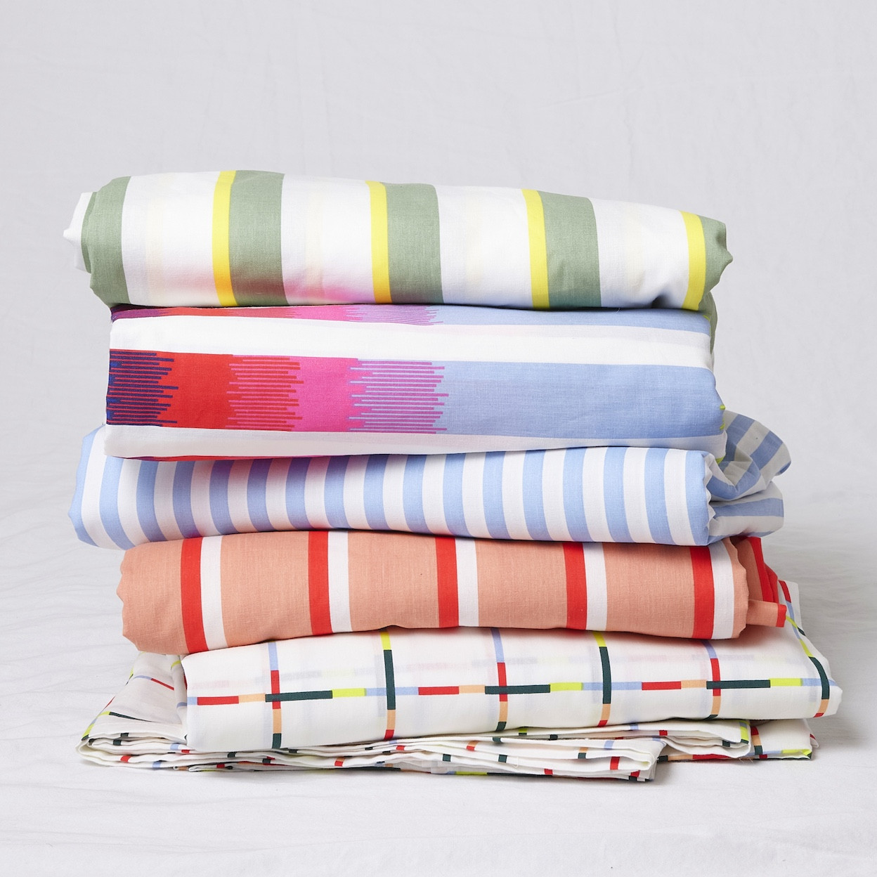 Off-Set Stripe Brushed Cotton Sheet Set | Society6