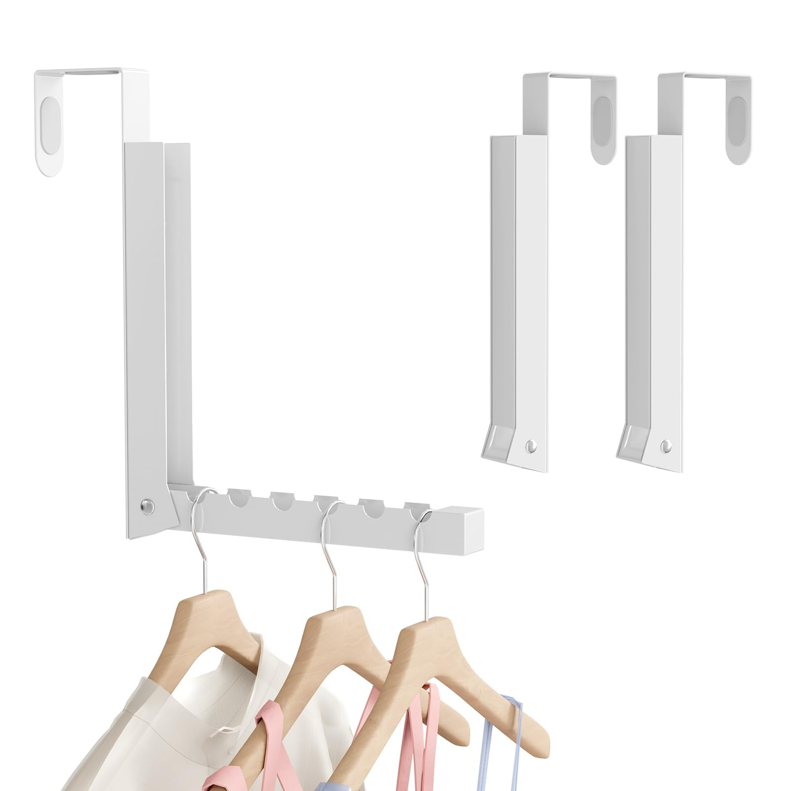 2 Pack Over The Door Hanger, Folding Over The Door Drying Rack for Laundry, Over The Door Clothes... | Amazon (US)
