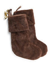 Set Of 2 Faux Fur Koda Solid Stockings With Cuffs | TJ Maxx