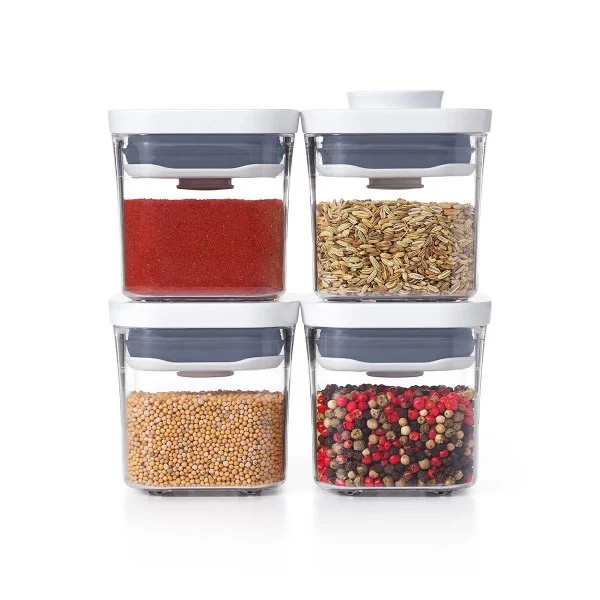 OXO SoftWorks POP 4-Piece Mini Food Storage Jar Set with Airtight Lids, BPA-Free Plastic | Walmart (US)