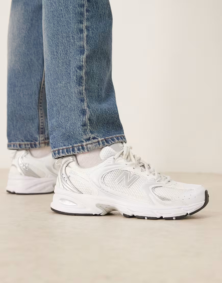 New Balance 530 trainers in white and silver | ASOS (Global)