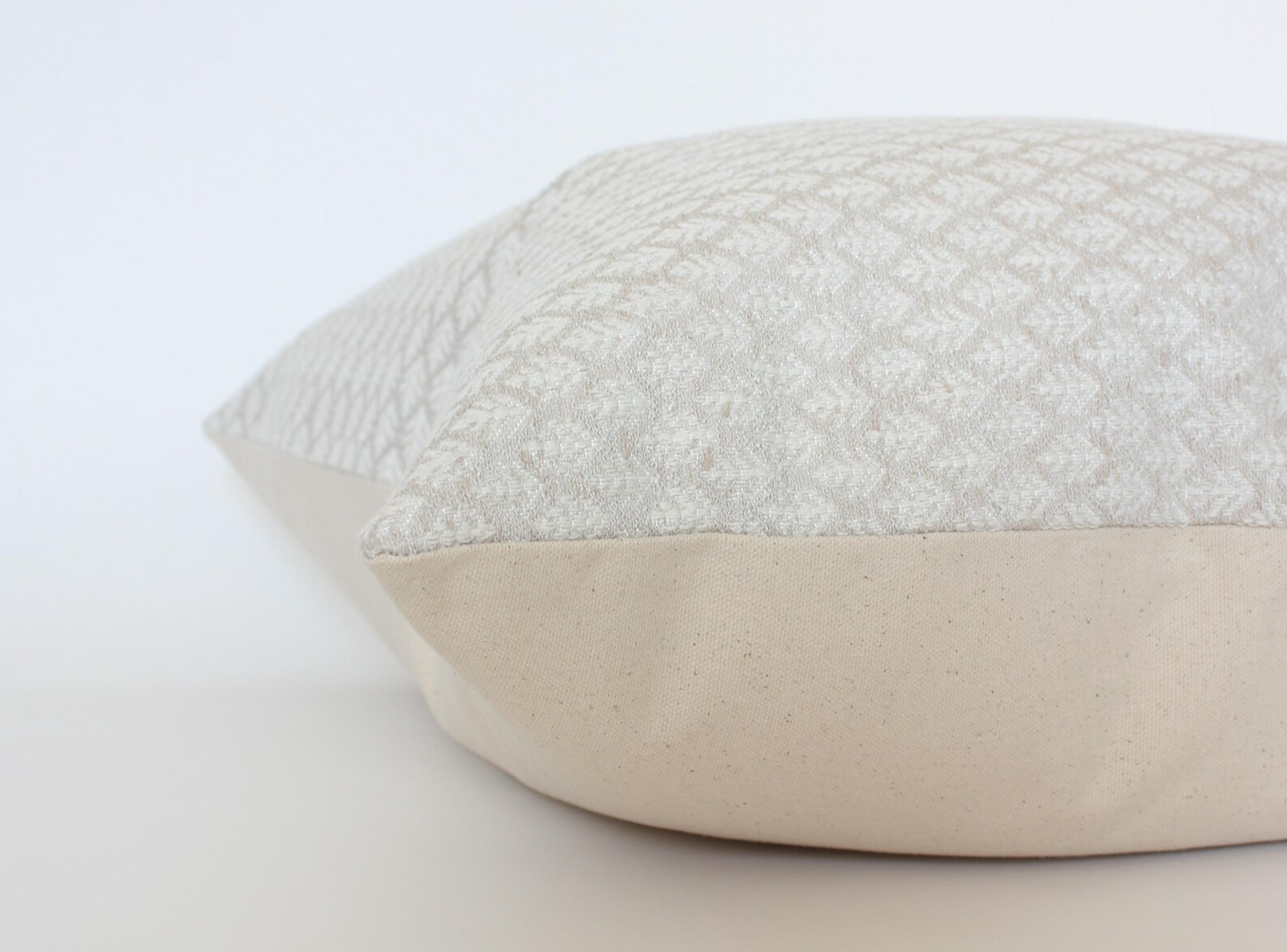 Ivory Floral Pillow Cover, Beige Neutral Throw Pillow, Cream and White Cushion Cover, Textured Pi... | Etsy (US)