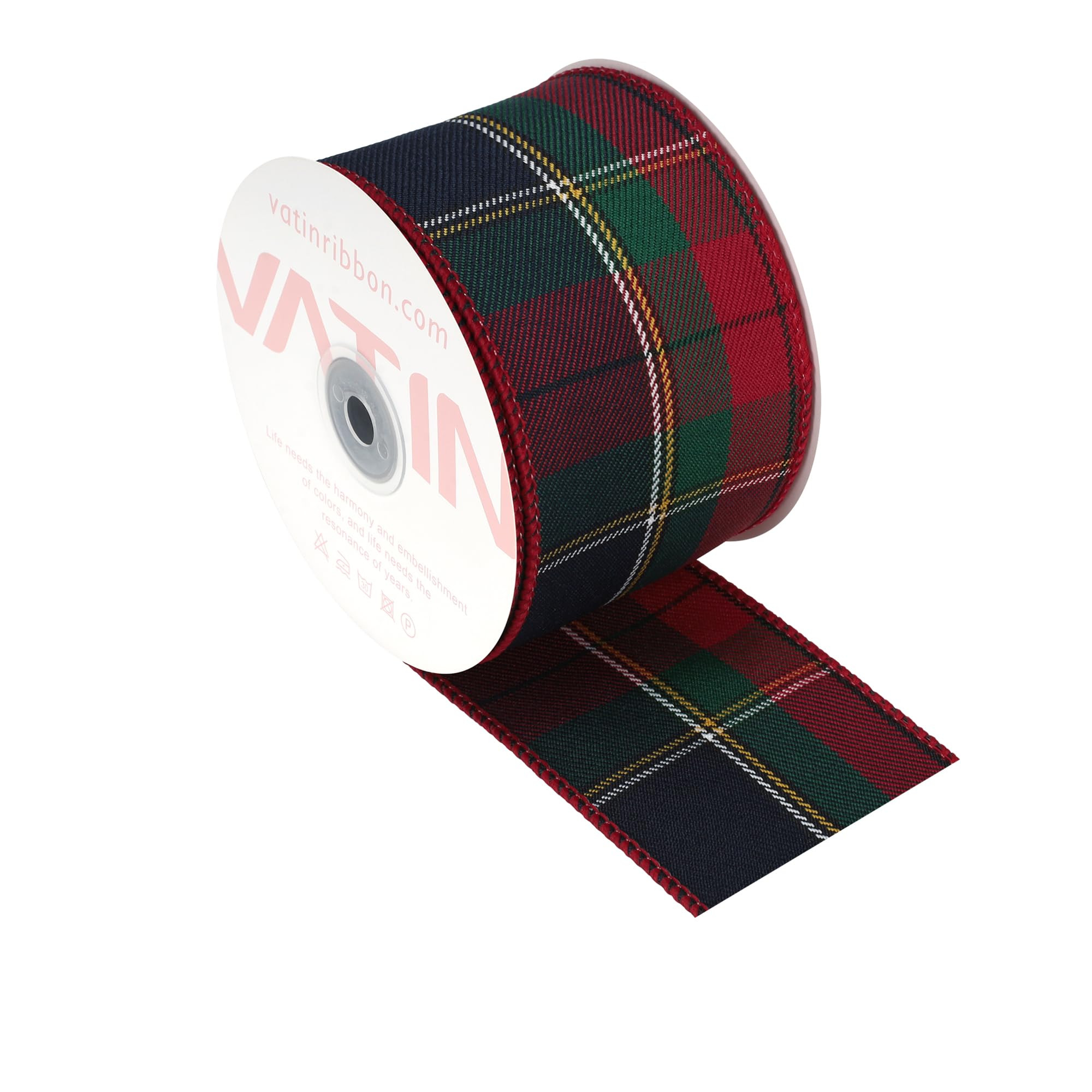 VATIN Red Black Tartan Plaid Ribbon, 2-1/2-Inch x 10 Yards, for Gift Wrapping Bows and Party Deco... | Amazon (US)