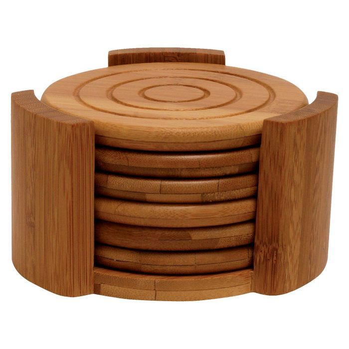 Lipper International Bamboo 7-pc. Coaster Set | Target