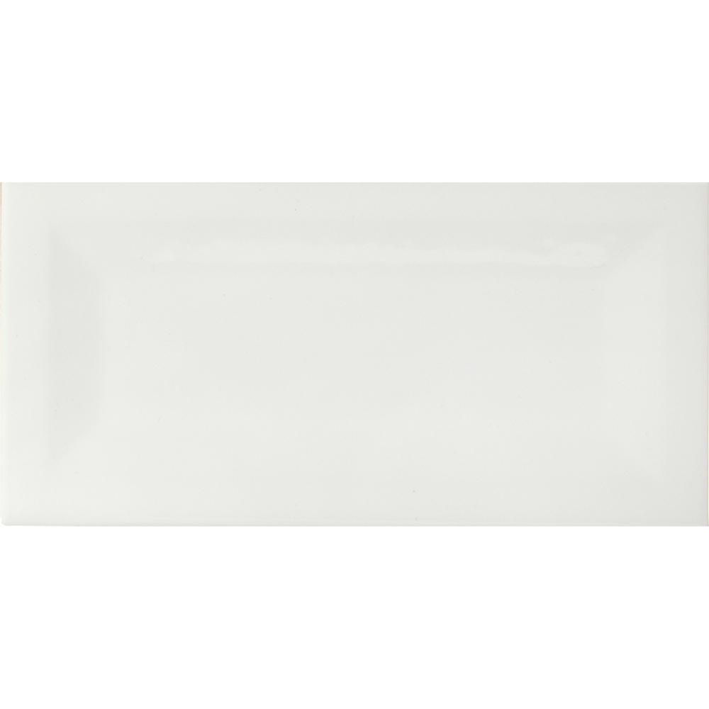 MSI Retro Blanco Inverted Beveled 3 in. x 6 in. Glossy Ceramic White Subway Tile (11 sq. ft./case),  | The Home Depot