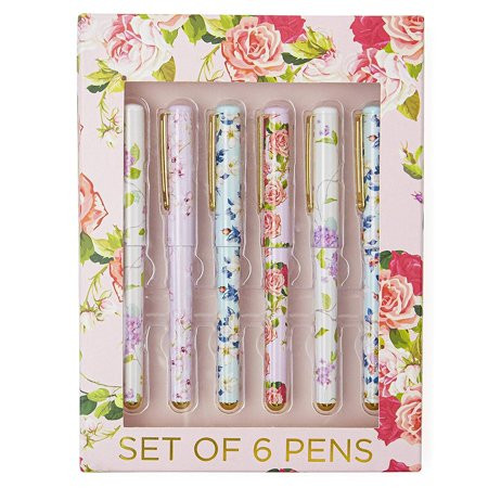 Charming Charlie Designer Ballpoint Pen Gift Set - Dry-Proof Clip Cap Window Box Package - Pack of 6 | Walmart (US)