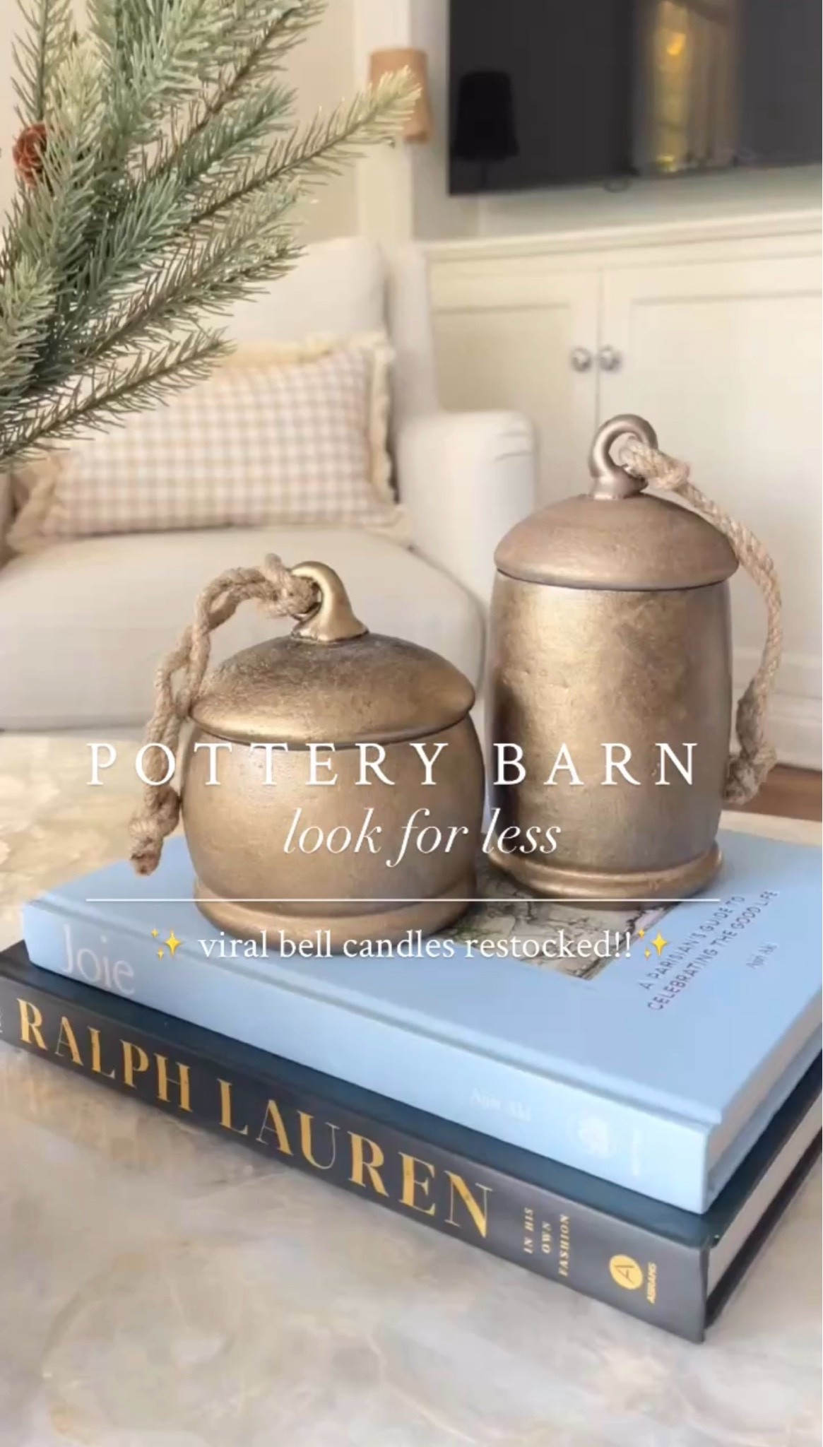Restock alert on these viral Pottery Barn look 4 less bell candles!! All 3 sizes available 🙌🏻 sold out so fast last year ✨🏃🏼‍♀️💨