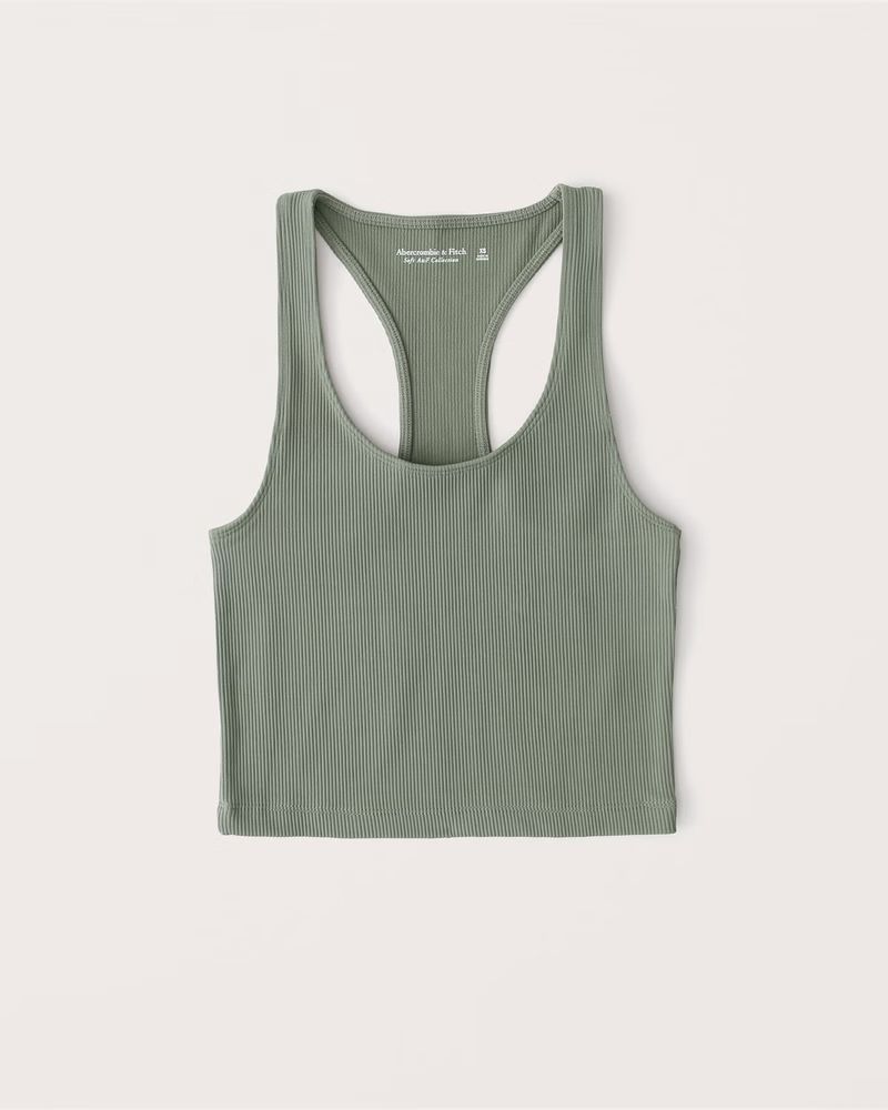 Seamless Ribbed Racerback Scoopneck Tank | Abercrombie & Fitch (US)