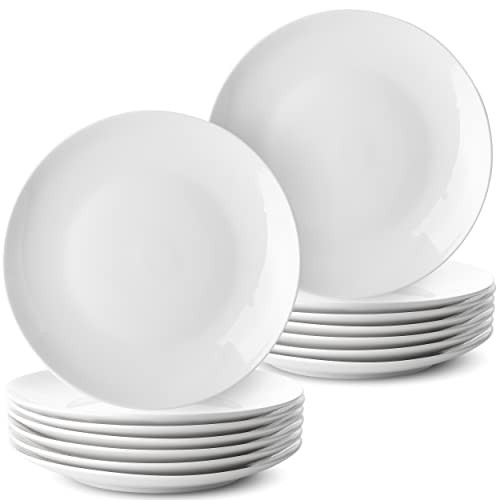 BTaT- White Dessert Plates, 8 inch, Set of 12, Daisy White, Small Plates for Appetizers, Small Plate, Small Appetizer Plates, Small White Plates, Dessert Plates Porcelain, Plates, White Plates | Amazon (US)