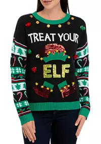 Joyland Women's Treat Your Elf Sweater | Belk
