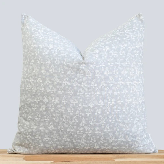Serena Pillow Cover  Patterned Pillow Light Blue Pillow | Etsy | Etsy (US)