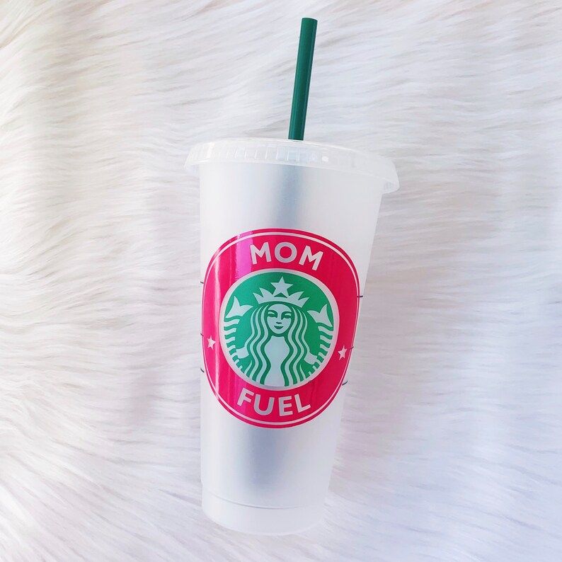 Mom Fuel Starbucks Venti Cold Cup Lauren Mackenzie | Etsy | Etsy (US)