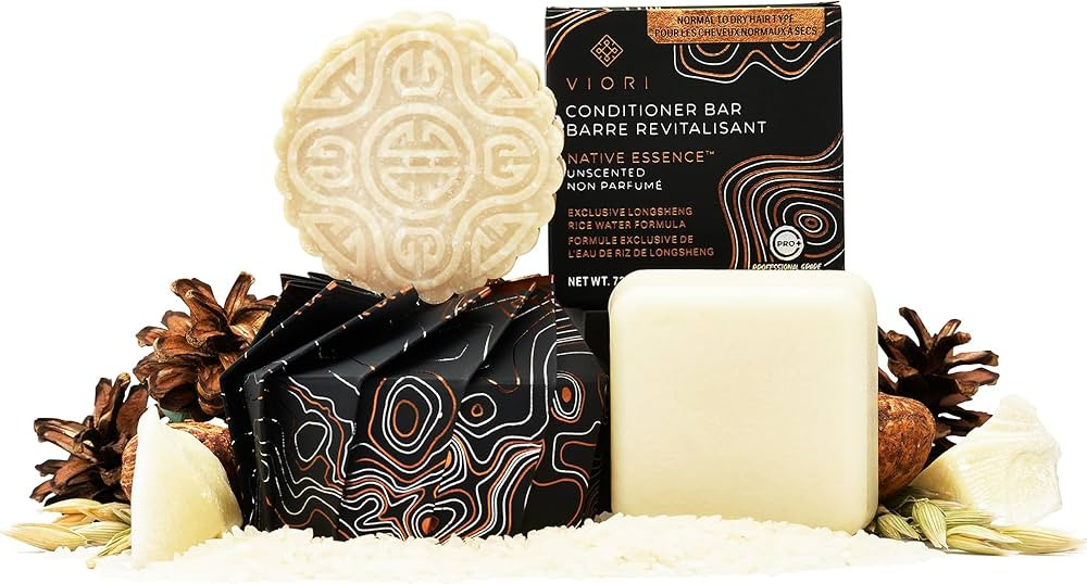 Viori Native Essence Shampoo and Conditioner Bar Set Made with Rice Water - Handcrafted Sulfate F... | Amazon (US)