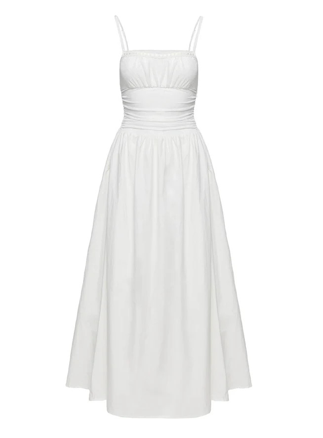Naria Maxi Dress White Curve | Princess Polly US