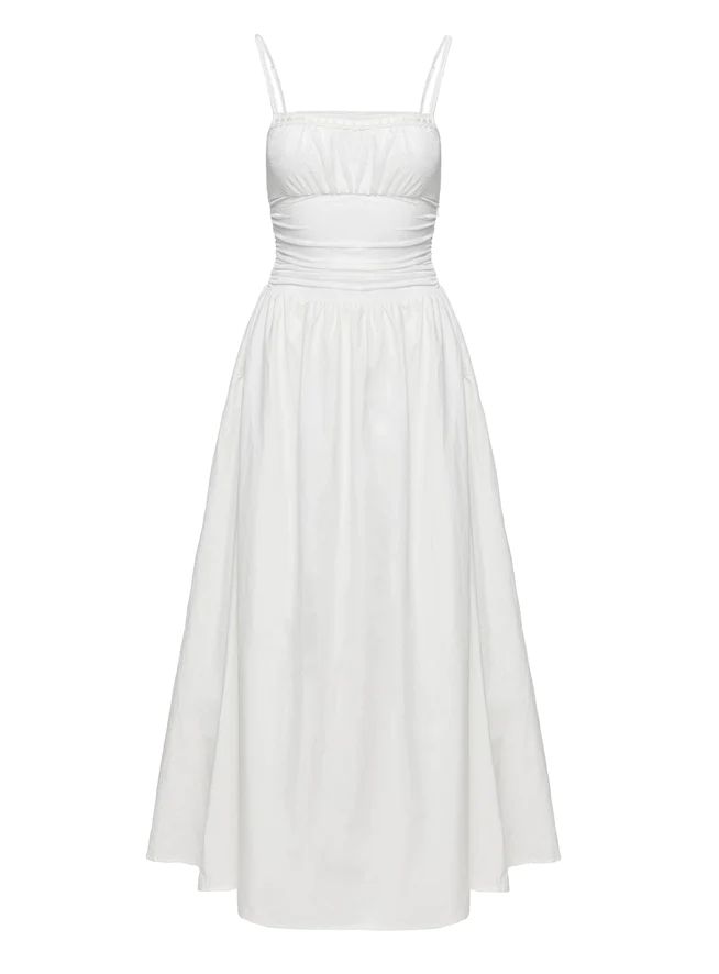 Naria Maxi Dress White Curve | Princess Polly US