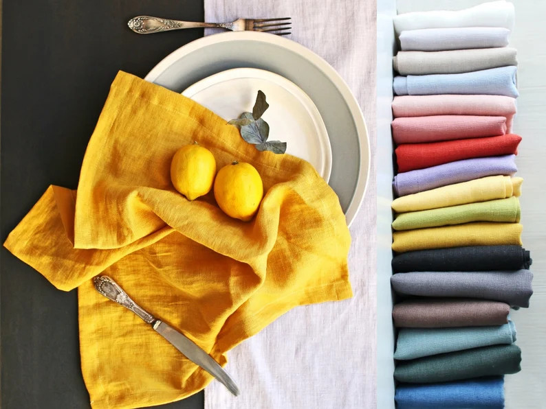 Linen Napkins. Natural Stonewashed Linen Napkins. Washed Soft | Etsy | Etsy (US)