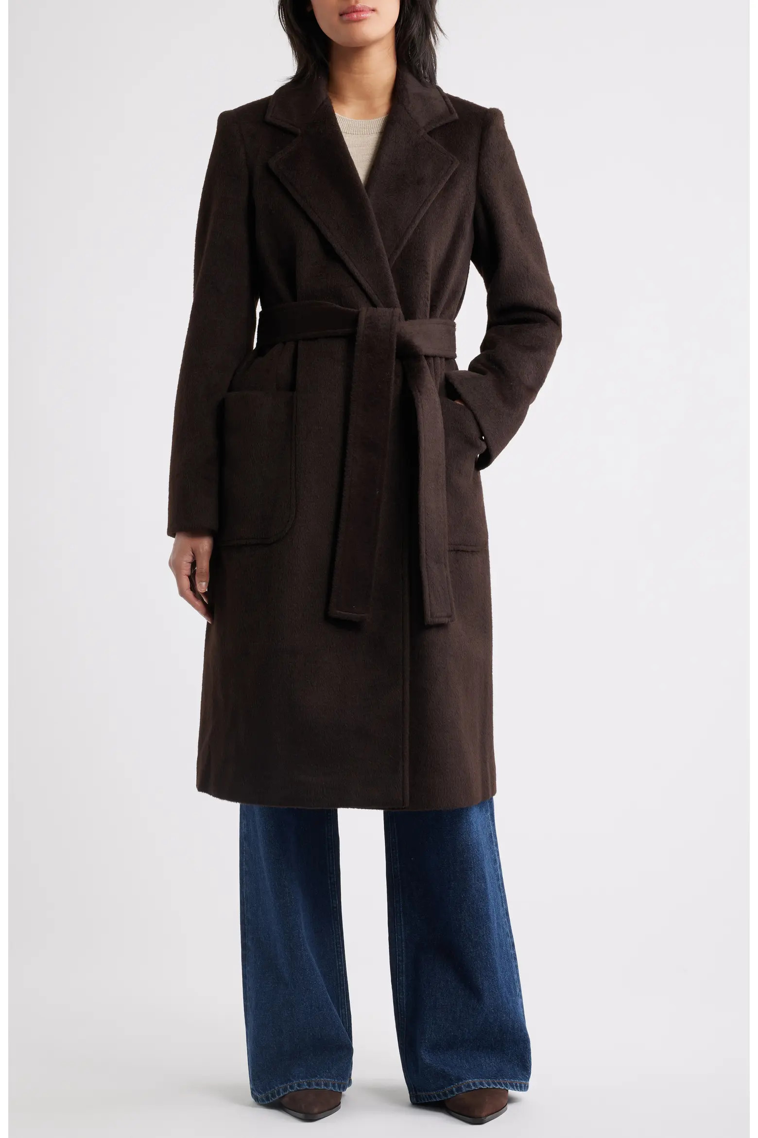 Longline Wrap Coat (Women) | Nordstrom | Nordstrom