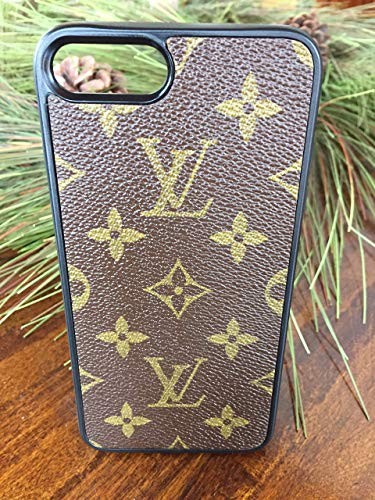 Handmade iPhone 7 plus case covered with repurposed Louis Vuitton canvas | Amazon (US)