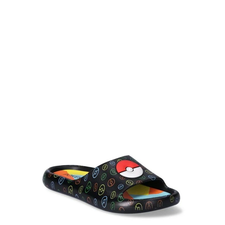 Pokémon Youth Boys Pokeball Comfort Slide Sandal, Sizes 11/12 - 6 | Walmart (US)