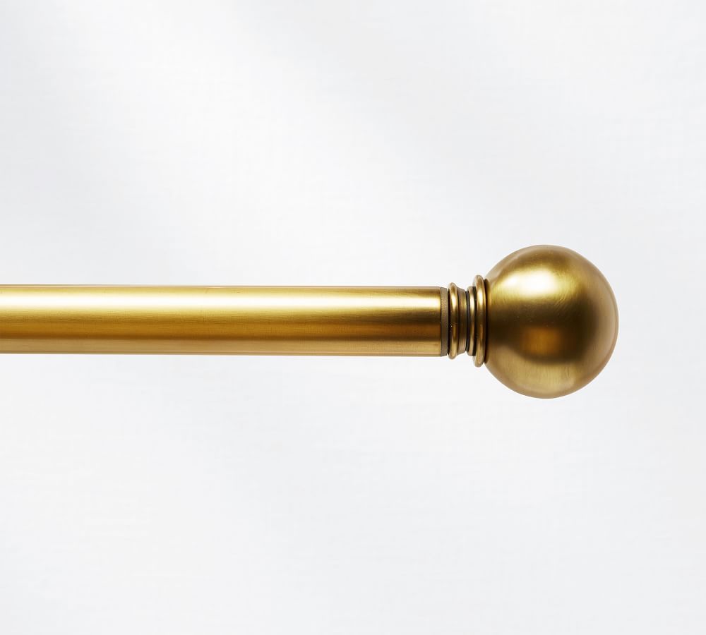 Ball Finial, Set of 2, 1.25&amp;quot; diam., Brass | Pottery Barn (US)