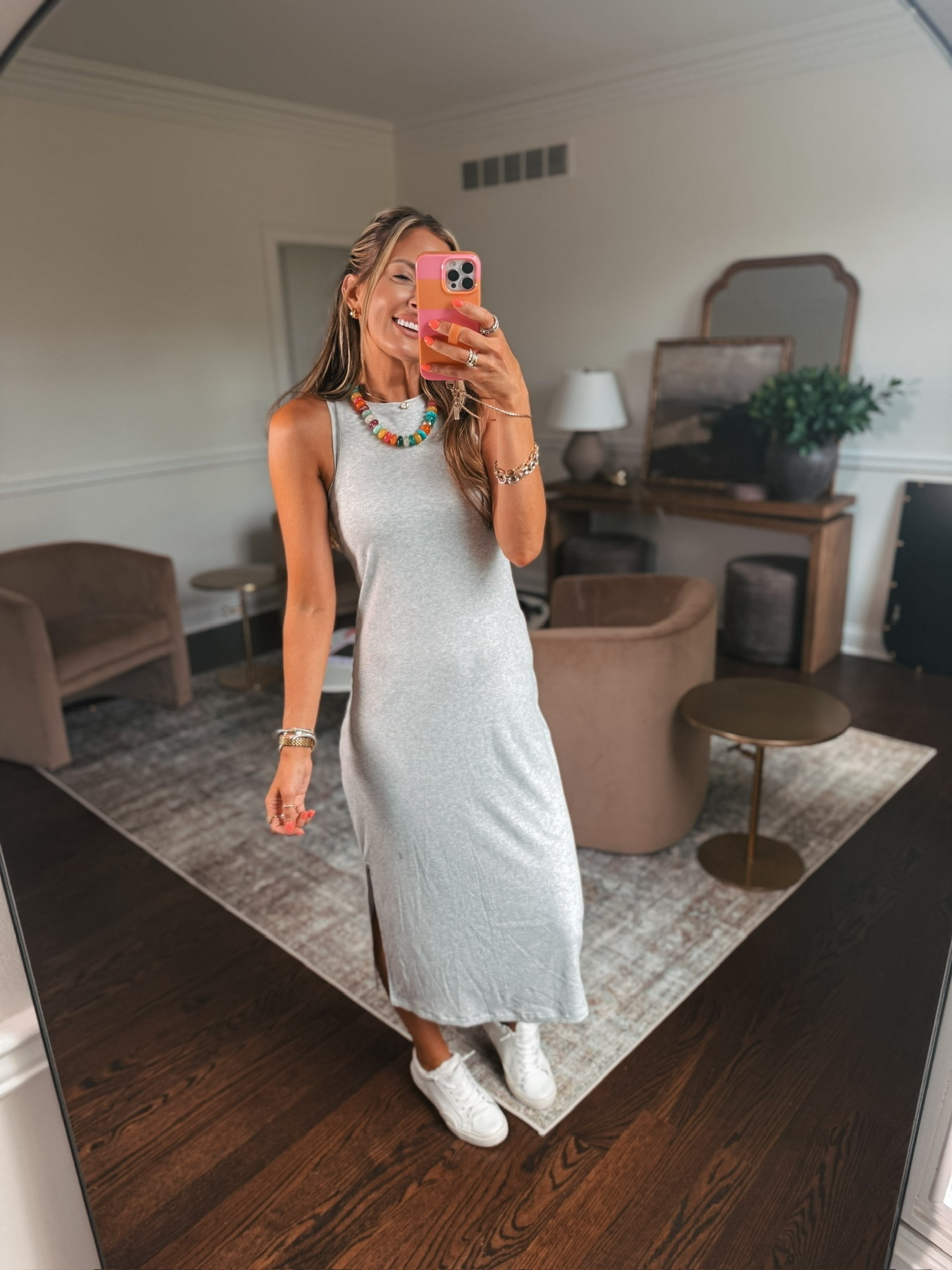 This ribbed midi dress from Target is perfect for summer into early fall! I’m wearing my TTS small in the heathered gray but it also comes in black, violet and a navy striped!

#LTKootd #LTKgrwm #LTKmomlife