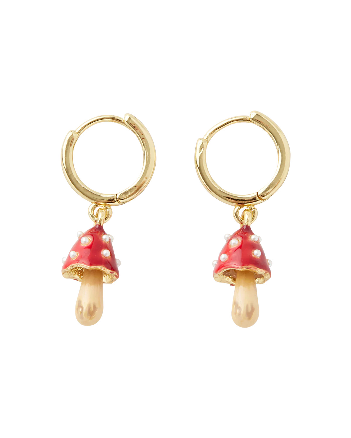 Mushroom Huggie Earrings | Fable England