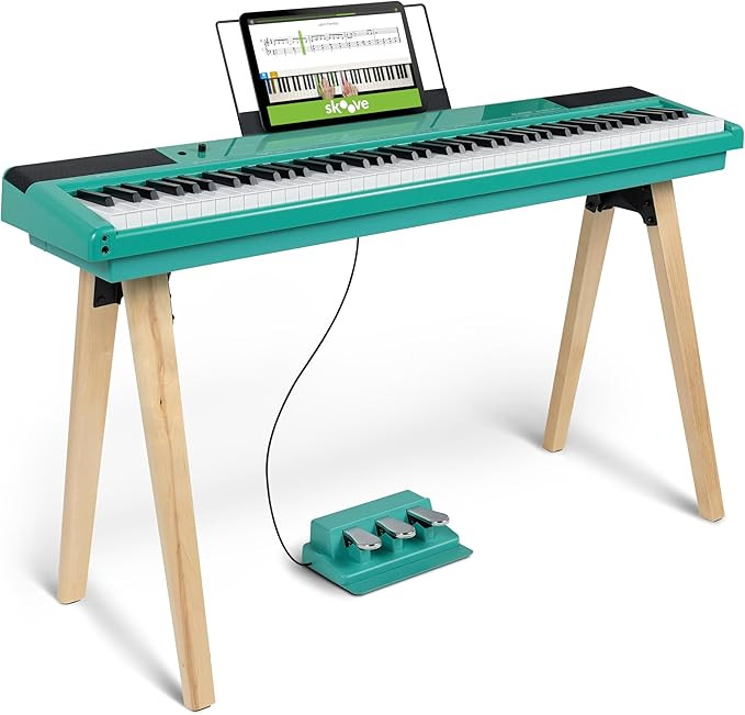 Alesis Recital Home Digital Piano with 88 Hammer Action Weighted Keys, Stand, Pedals and Lessons,... | Amazon (US)