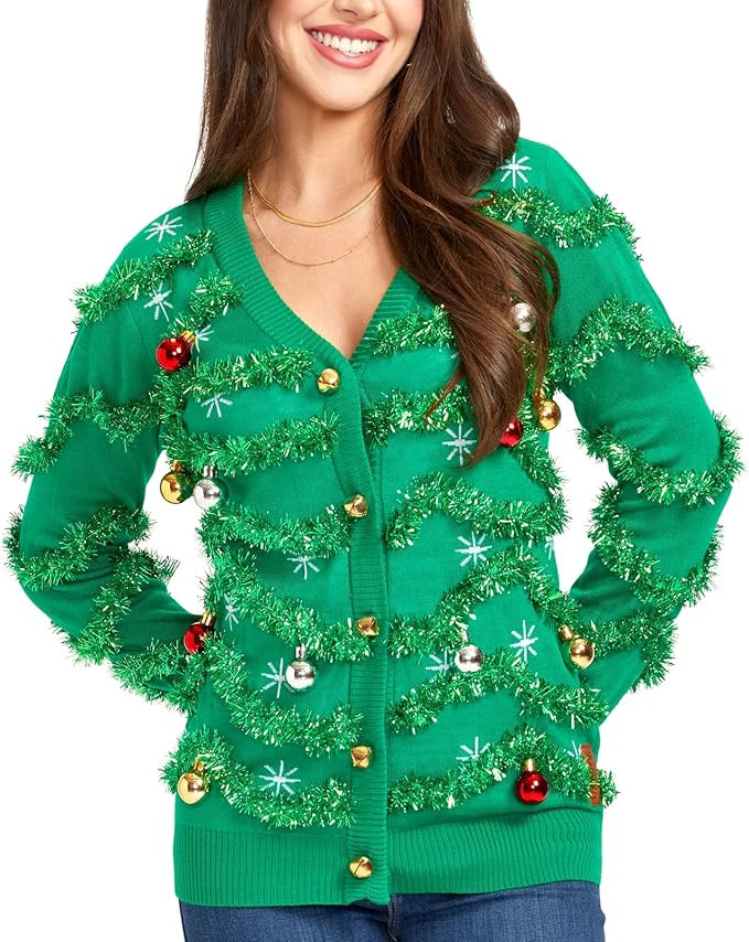 Tipsy Elves Classic Cute Cardigan Ugly Christmas Sweaters for Women with Fun Patterns and Animals | Amazon (US)