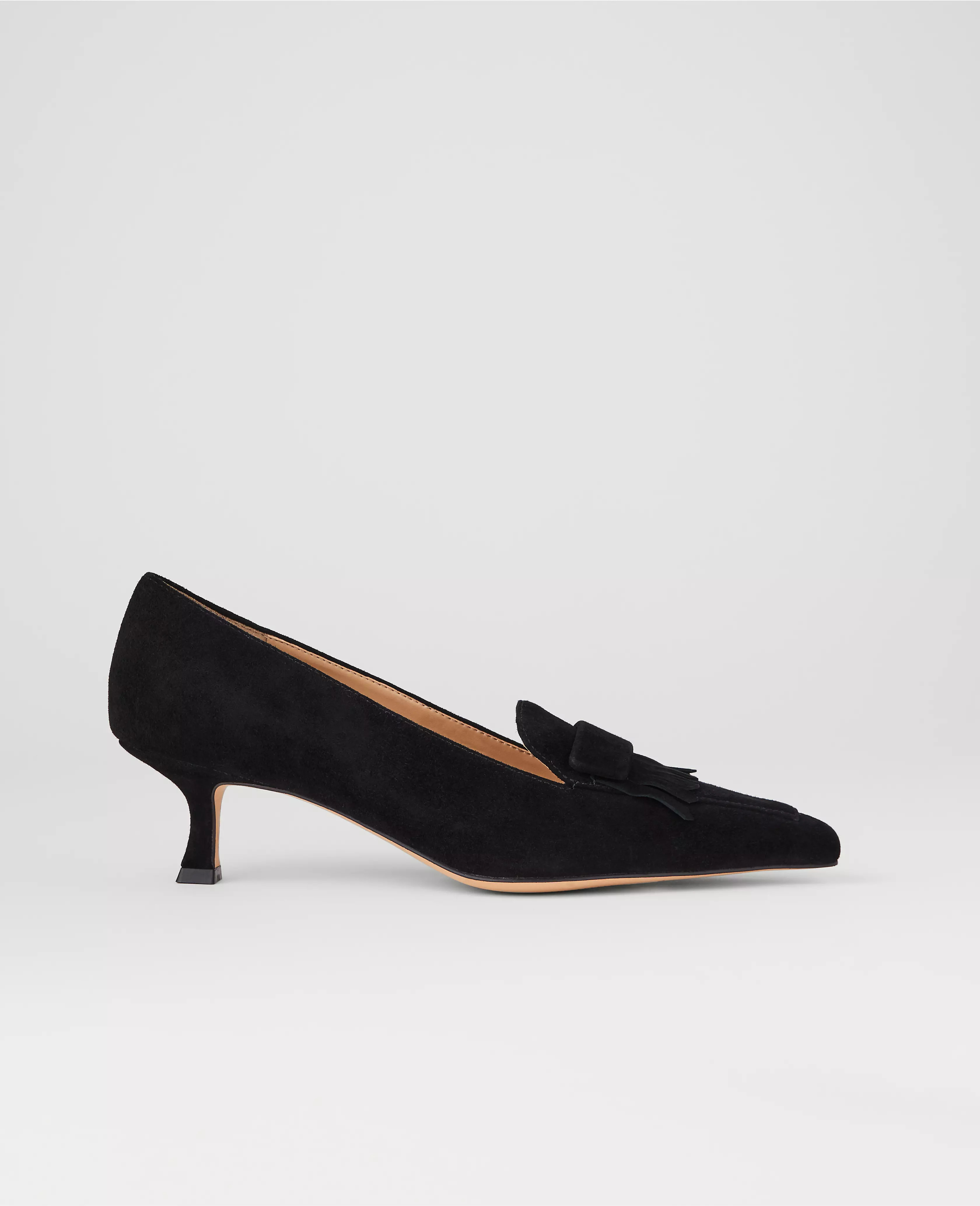 Suede Tapered Heel Kiltie Pump | Ann Taylor