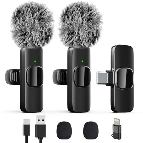 Professional Wireless Lavalier Lapel Microphone for iPhone, iPad, Mini Video Recording Mic for In... | Amazon (US)